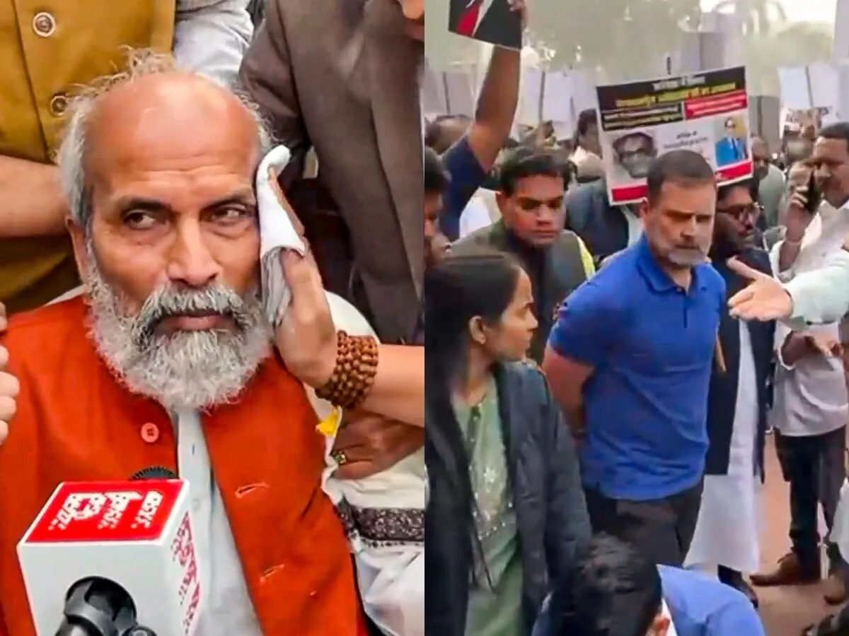 राहुल ने मारा धक्का...दो बीजेपी सांसद हुए घायल, केस दर्ज करवाने  पार्लियामेंट स्ट्रीट थाने पहुंचे बांसुरी स्वराज और अनुराग ठाकुर 