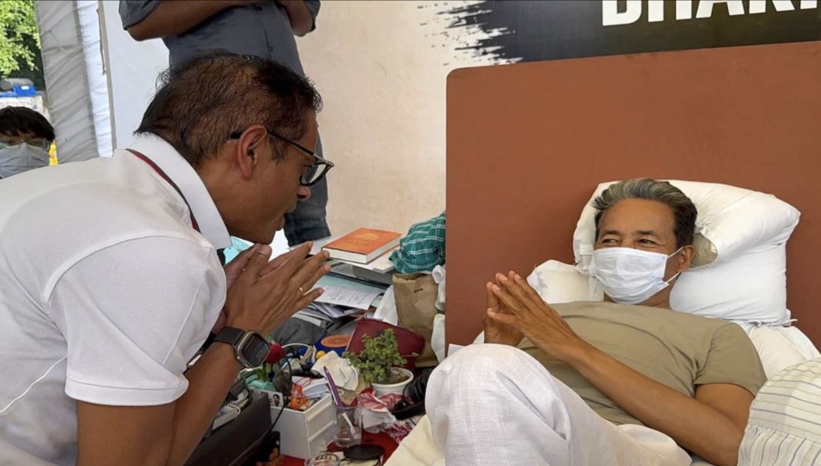 JCCJ प्रदेश अध्यक्ष अमित जोगी ने NEET आंदोलन को दिया समर्थन, सोनम वांगचुक से मिले
