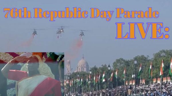 76th Republic Day Parade LIVE: राष्ट्रपति द्रौपदी मुर्मू ने फहराया तिरंगा, 21 तोपों से दी गई सलामी,&nbsp;आसमान से पुष्प वर्षा के साथ शुरू हुई परेड