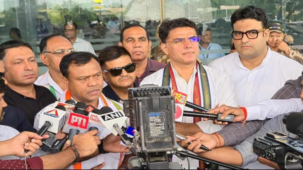 कांग्रेस का विधानसभा घेराव : सचिन पायलट ने सरकार पर साधा निशाना, कहा- 