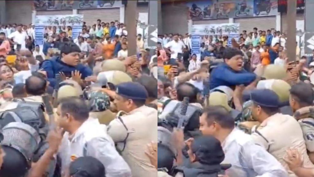 कांग्रेस के प्रदर्शन के दौरान मेयर ऐजाज ढेबर ने पुलिस के साथ की अभद्रता, देखें वायरल वीडियो&hellip;