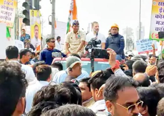 भारत जोड़ो न्याय यात्रा में राहुल गांधी ने केंद्र पर साधा निशाना