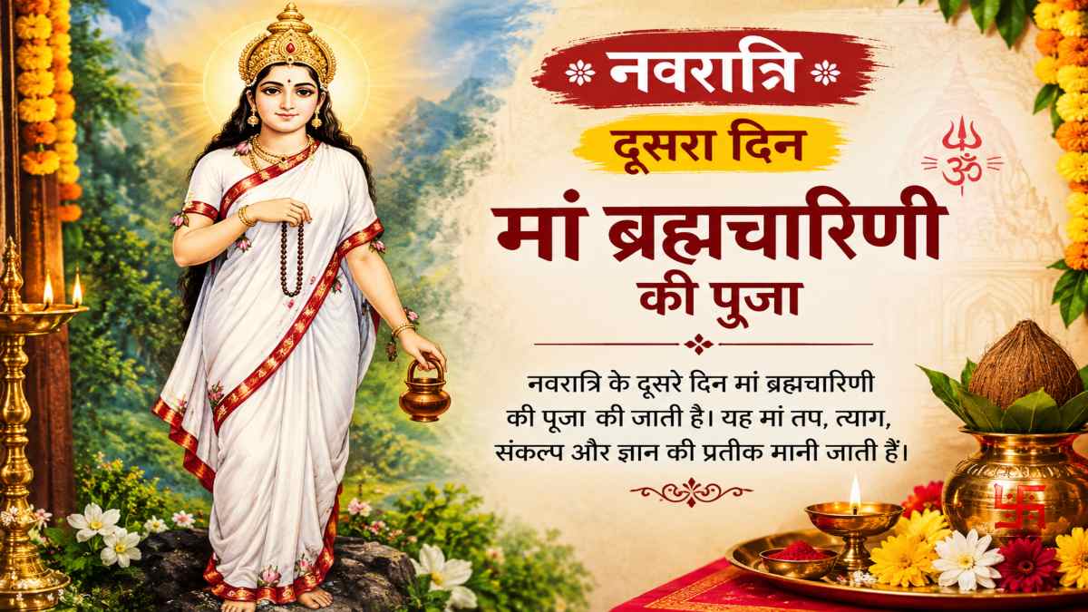 नवरात्रि के दूसरे दिन होती है मां ब्रह्मचारिणी की पूजा, जानें पूजा विधि और मंत्र