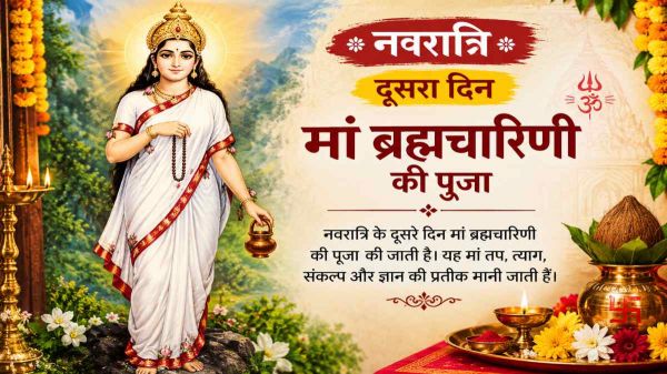 नवरात्रि के दूसरे दिन होती है मां ब्रह्मचारिणी की पूजा, जानें पूजा विधि और मंत्र
