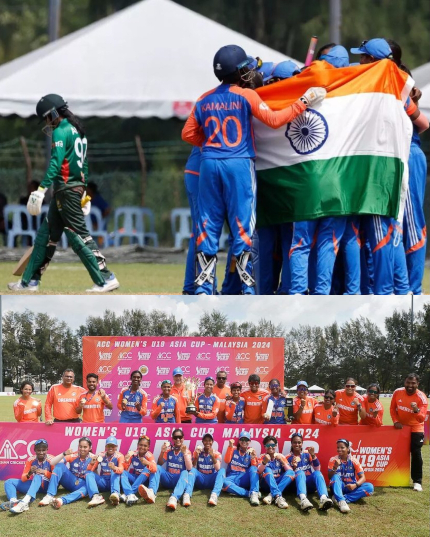 बेटियों ने लिया बेटों की हार का बदला, अंडर-19 एशिया कप के फाइनल में बांग्लादेश को हराकर जीता खिताब