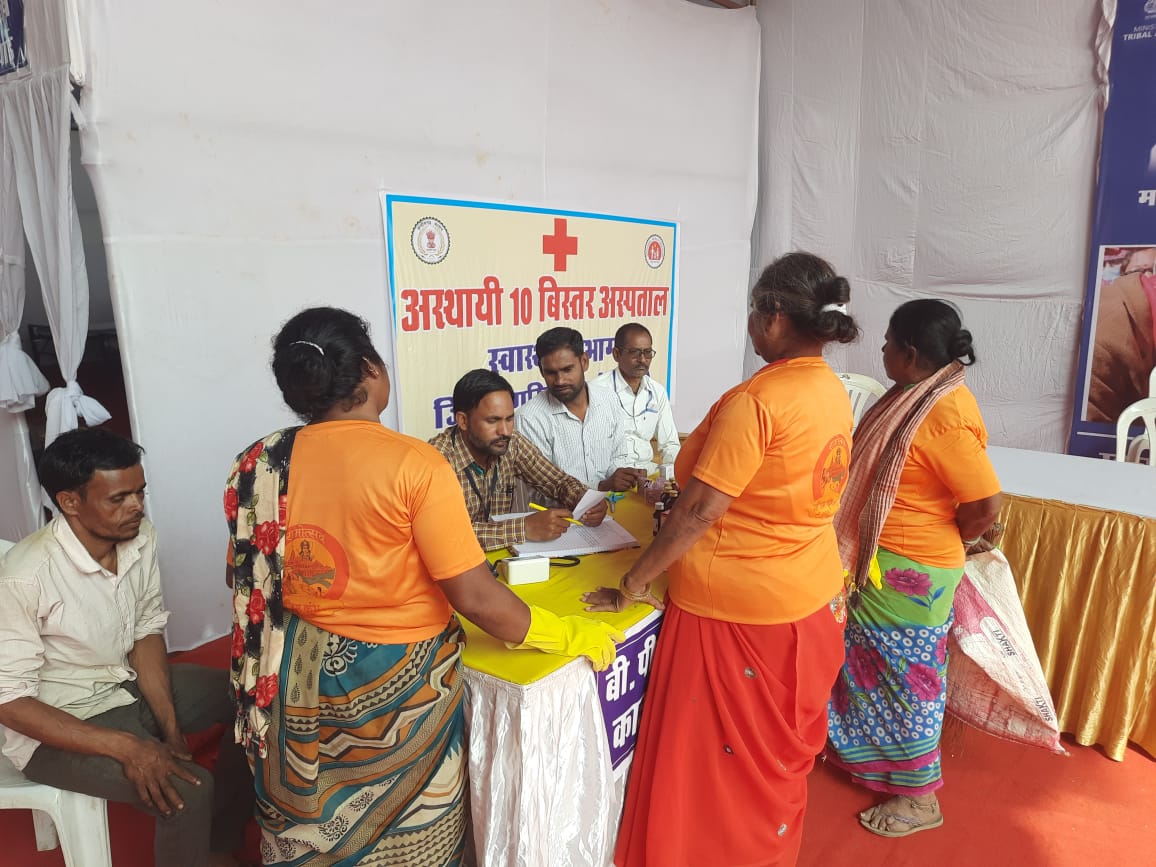 मंत्री बृजमोहन अग्रवाल के निर्देश में राजिम कुंभ कल्प मेले में बना अस्थायी अस्पताल