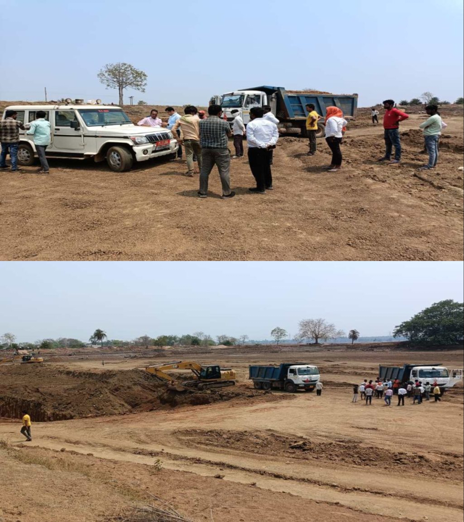 अवैध मुरूम उत्खनन में लगे 2 चैन माउंटेन और 3 हाइवा जब्त, 15 दिनों से चल रहा था खेल, सो रहा था खनिज विभाग ?