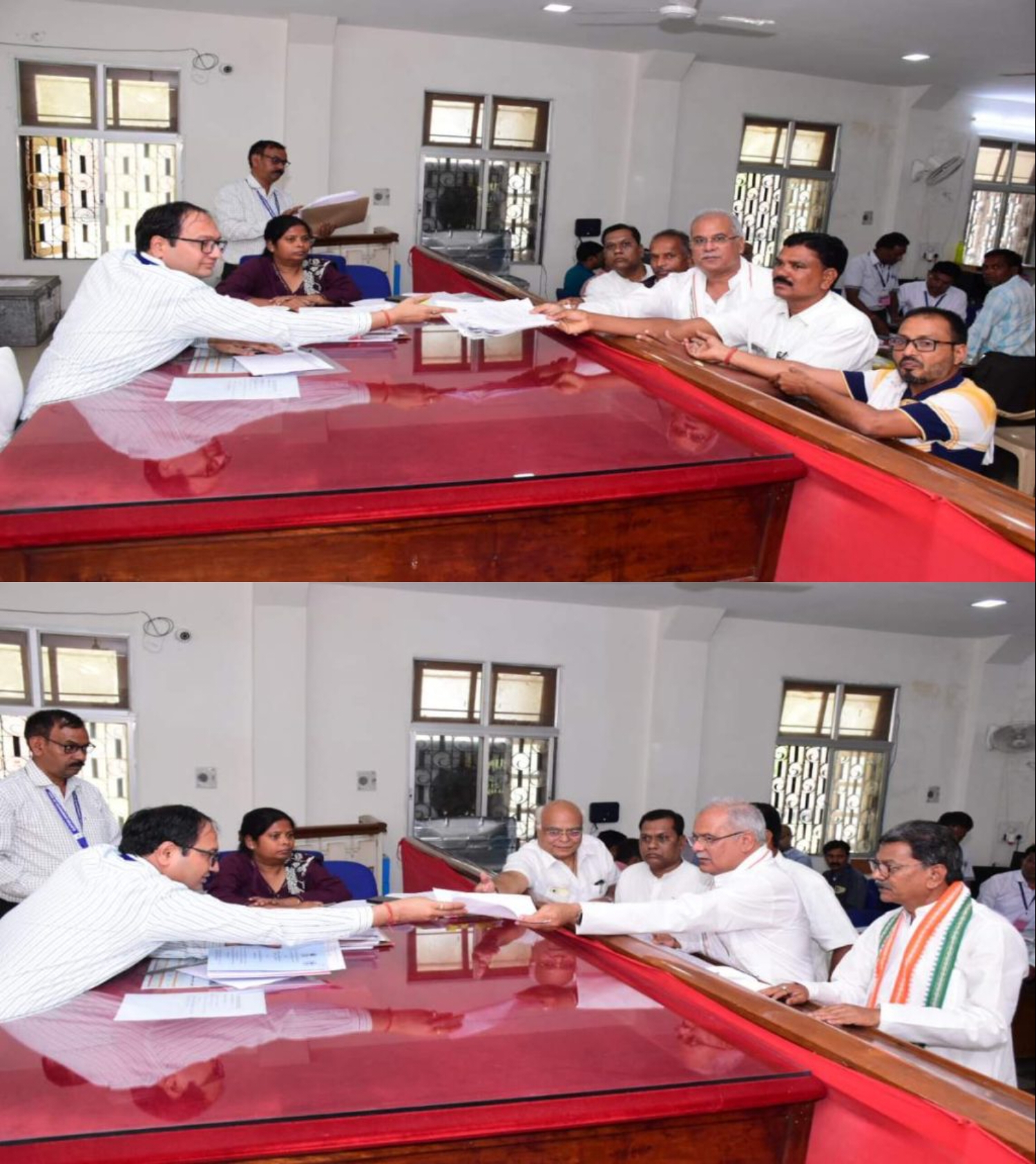 पूर्व मुख्यमंत्री भूपेश बघेल ने राजनांदगांव लोकसभा सीट से दाखिल किया नामांकन, नेता प्रतिपक्ष डॉ. चरणदास महंत भी रहे मौजूद