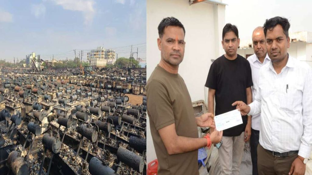 CSPDCL गोदाम में भीषण आग मामला: चोटिल होने के बाद जायजा लेने पहुंचे कलेक्टर गौरव सिंह, प्रभावित परिवारों को दिया जा रहा मुआवजा, आगजनी में बिजली विभाग को 80 करोड़ से अधिक का नुकसान