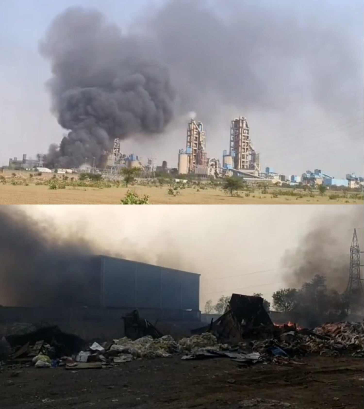 श्री सीमेंट कंपनी में लगी भीषण आग, आस-पास की सीमेंट कंपनियों के दमकल आग बुझाने में जुटे&hellip;