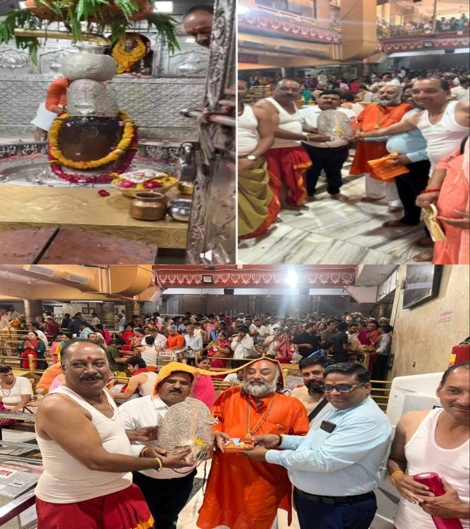 महाकाल में छत्तीसगढ़ के भक्त ने किया दान: बाबा को चढ़ाया रजत जड़ित 2 किलो का चमचमाता मुकुट, श्रद्धालुओं को मिला सम्मान