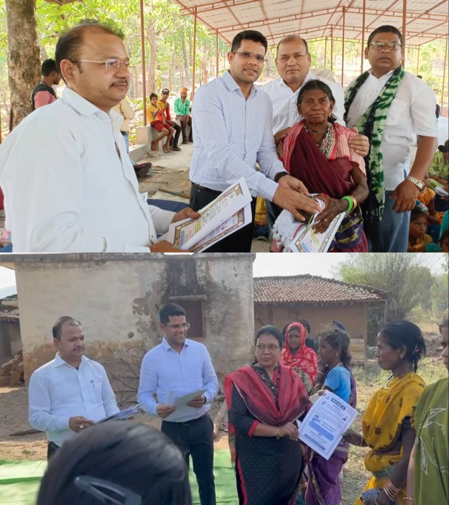 राष्ट्रपति के दत्तक पुत्रों को कलेक्टर ने दी नेवता पाती, बैगा मतदाताओं को वोट डालने किया प्रेरित