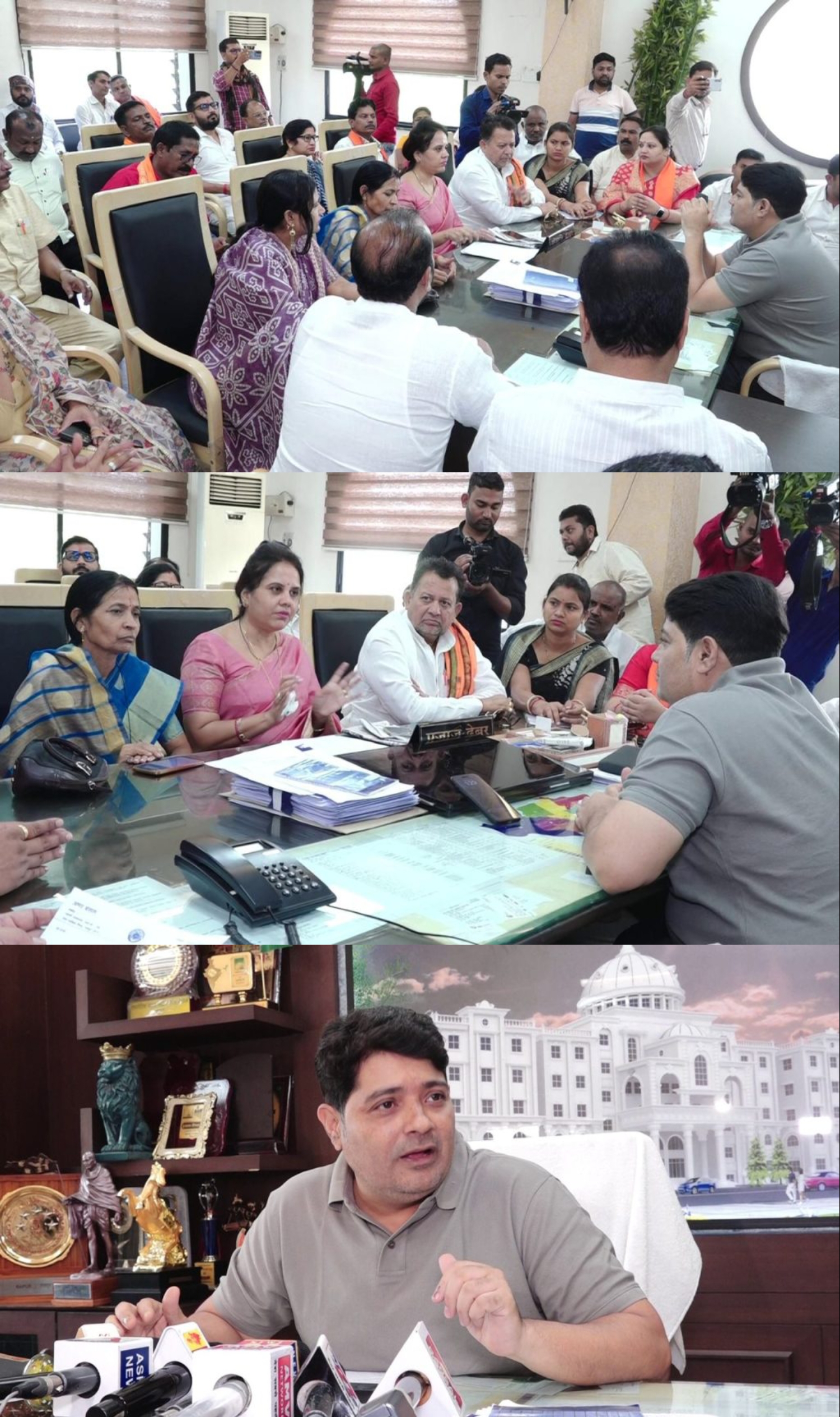 BJP पार्षद दल ने महापौर ढेबर से की मुलाकात: नेता प्रतिपक्ष मीनल का आरोप, कहा- अमृत मिशन के तहत पानी की आपूर्ति करने में विफल रहा निगम, अब कल होगी महत्वपूर्ण बैठक