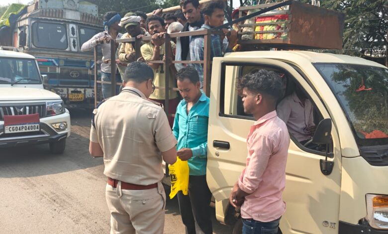 कलेक्टर डॉ. गौरव कुमार सिंह के निर्देश पर आरटीओ का सघन जाँच अभियान