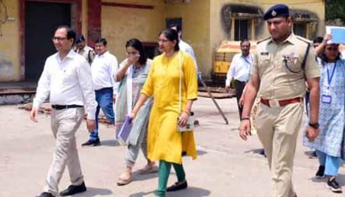 मतगणना स्थल के 100 मीटर परिधि अंतर्गत आने वाले क्षेत्र को किया गया पैदल क्षेत्र घोषित