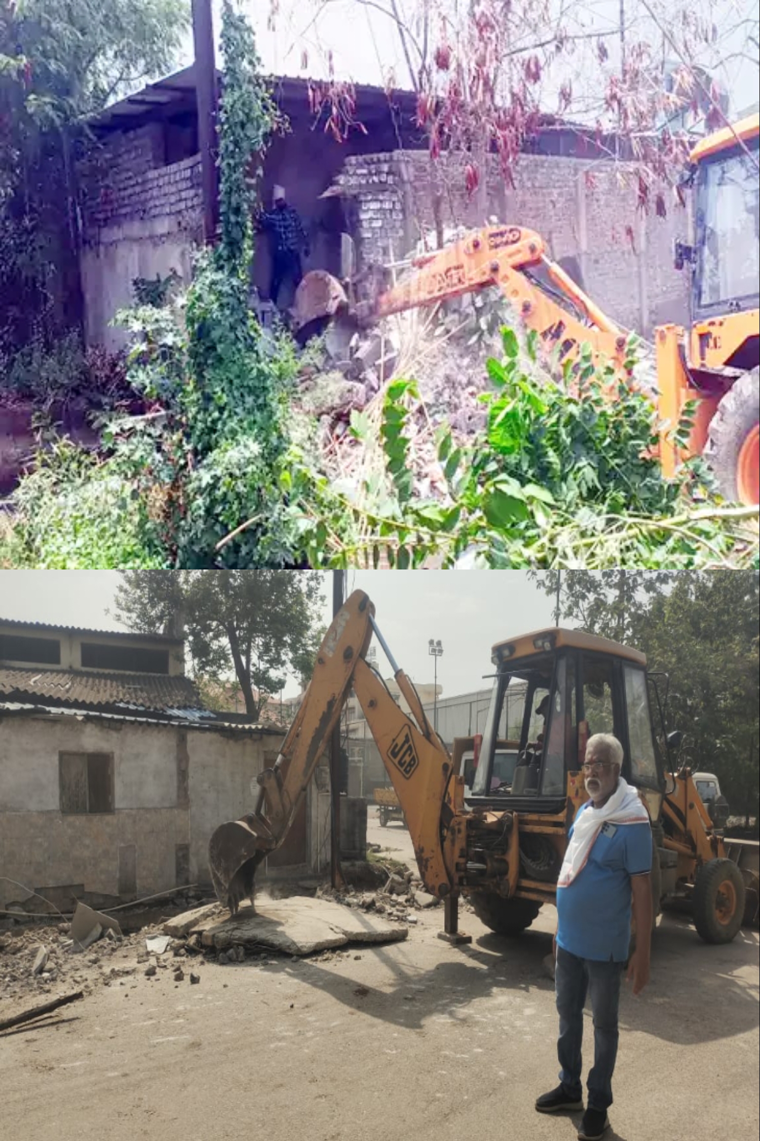 रायपुर में बेबीलोन होटल के अवैध कब्जे पर चला बुलडोजर