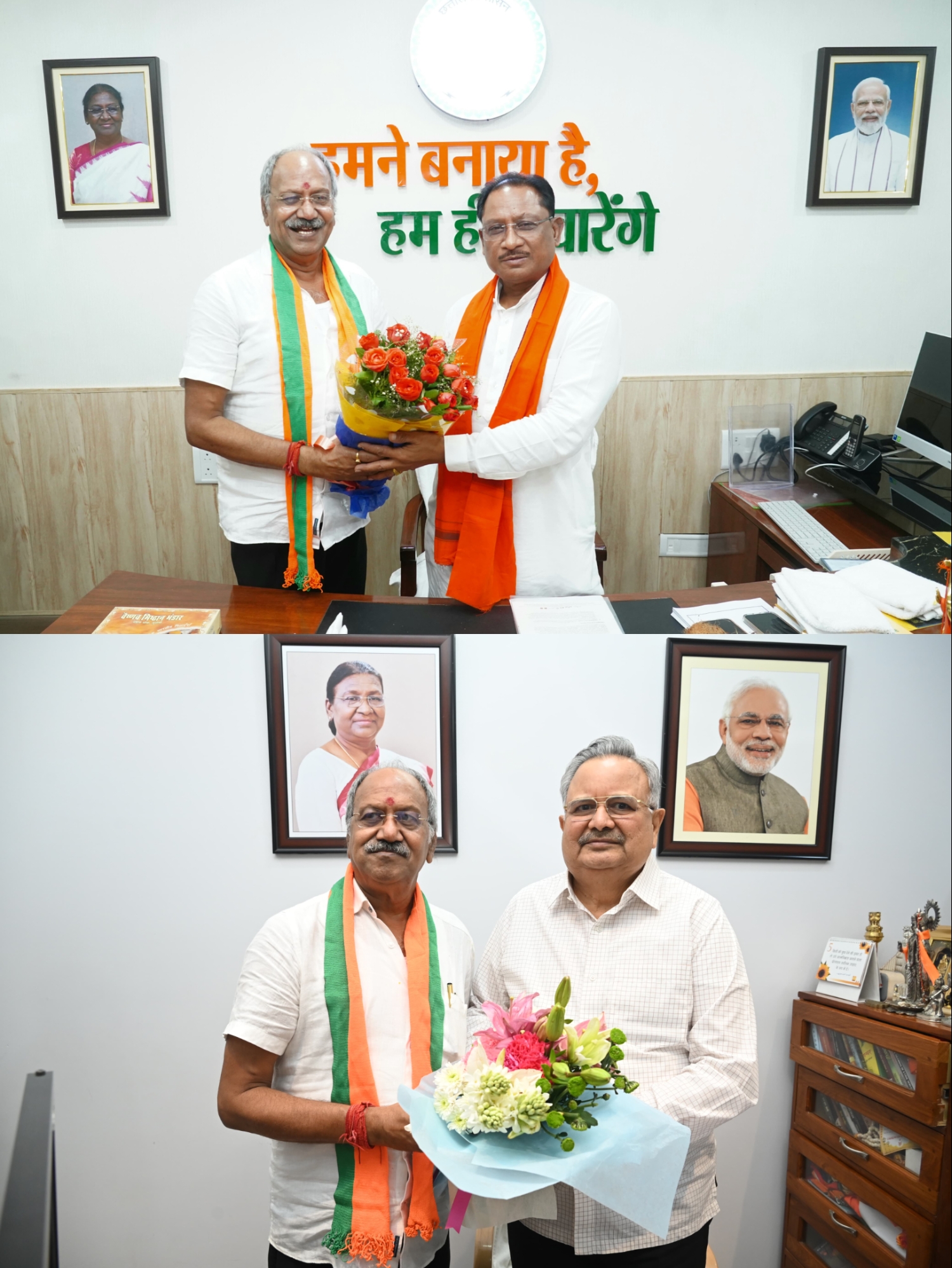 रायपुर लोकसभा के सांसद बने बृजमोहन अग्रवाल को मुख्यमंत्री और अन्य मंत्रियों ने दी बधाईयां