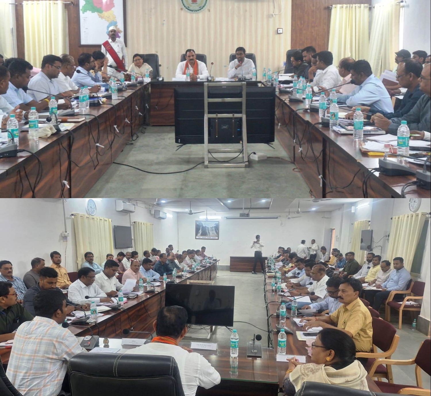 स्वास्थ्य मंत्री श्याम बिहारी जायसवाल ने ली मनेंद्रगढ़ में जिला अधिकरियों की समीक्षा बैठक