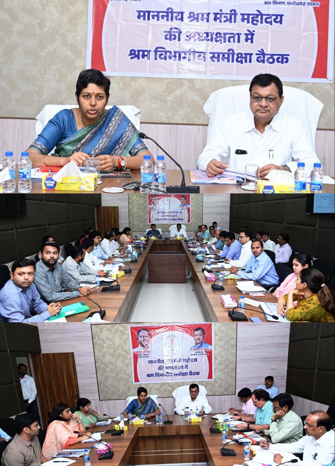 श्रम मंत्री लखनलाल देवांगन ने विभागीय काम-काज की समीक्षा की