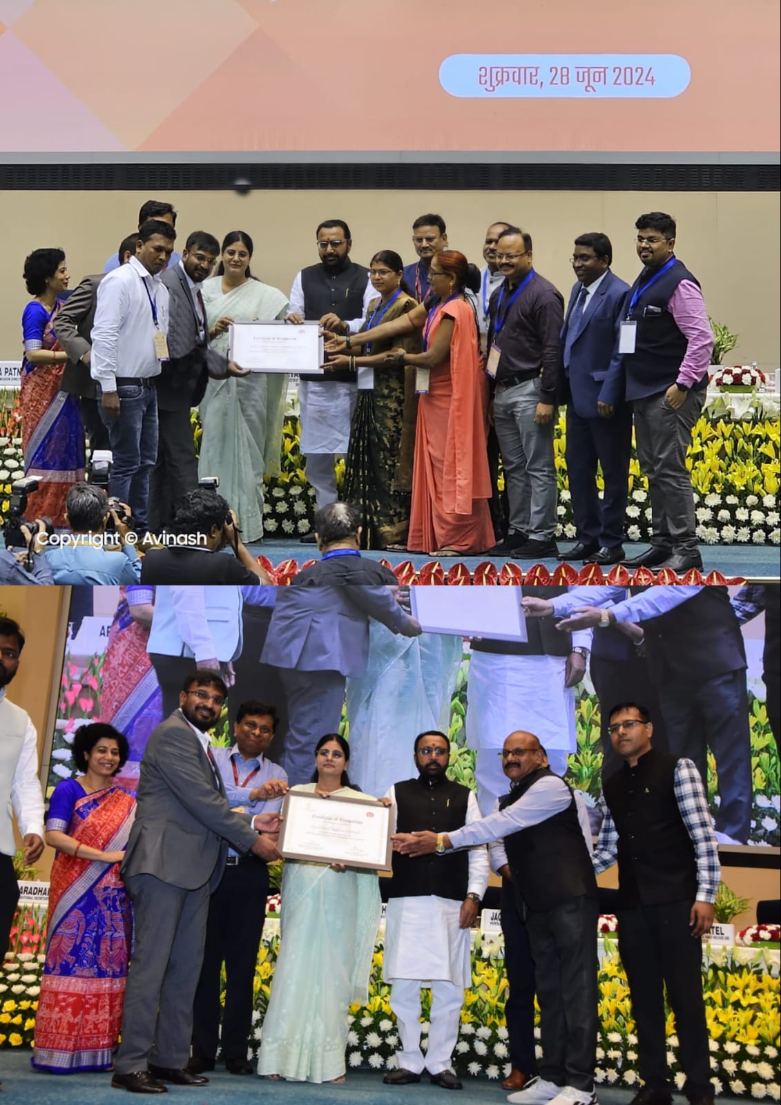 आयुष्मान भारत, गुणवत्त स्वास्थ्य कार्यक्रम में किया गया राष्ट्रीय स्वास्थ्य मिशन छत्तीसगढ़ की टीम का सम्मान