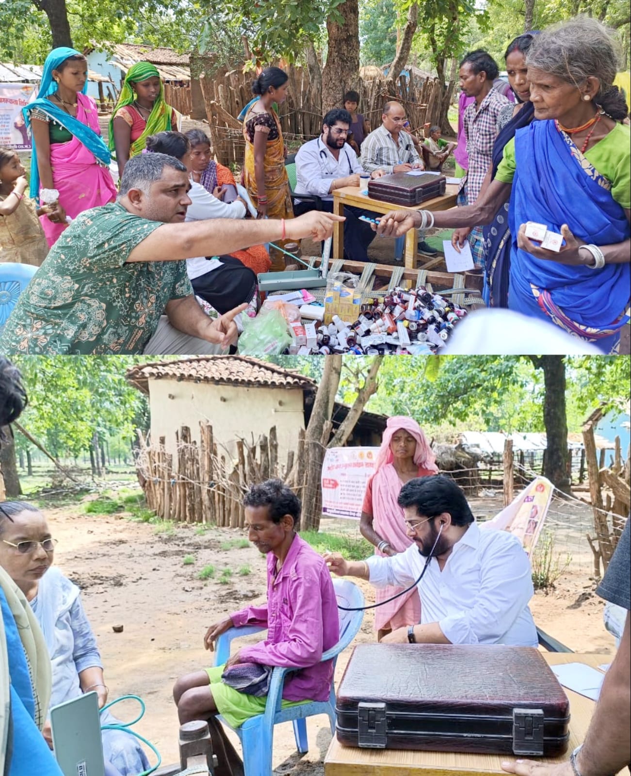 दूरस्थ वनांचल बैगा गांव में लगा स्वास्थ्य शिविर