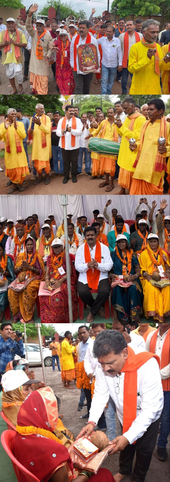 उपमुख्यमंत्री विजय शर्मा ने श्री रामलला के दर्शन कर वापस कवर्धा पहुंचे श्रद्धालुओं का सीताराम संकीर्तन मंडली के साथ किया अभूतपूर्व स्वागत