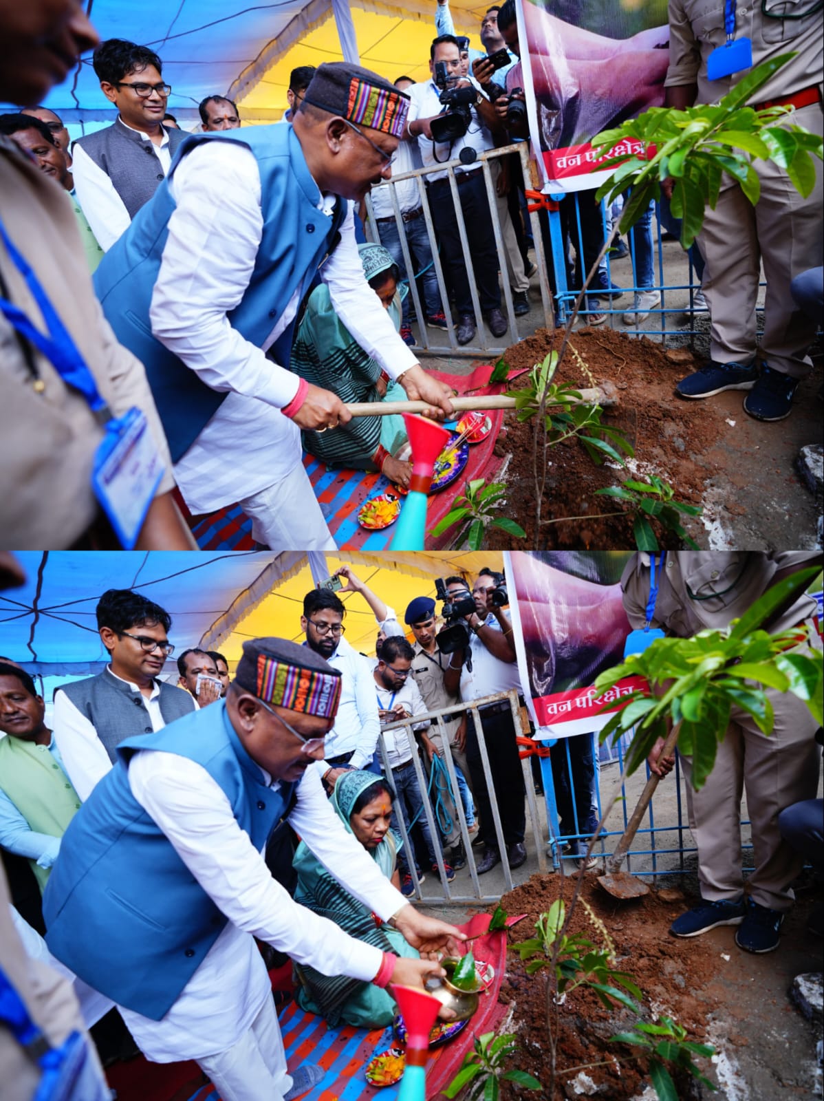 एक पेड़ मां के नाम - माँ के सम्मान में रुद्राक्ष का पौधा रोपा मुख्यमंत्री श्री साय ने, सभी से इस मुहिम में जुड़ने की अपील की