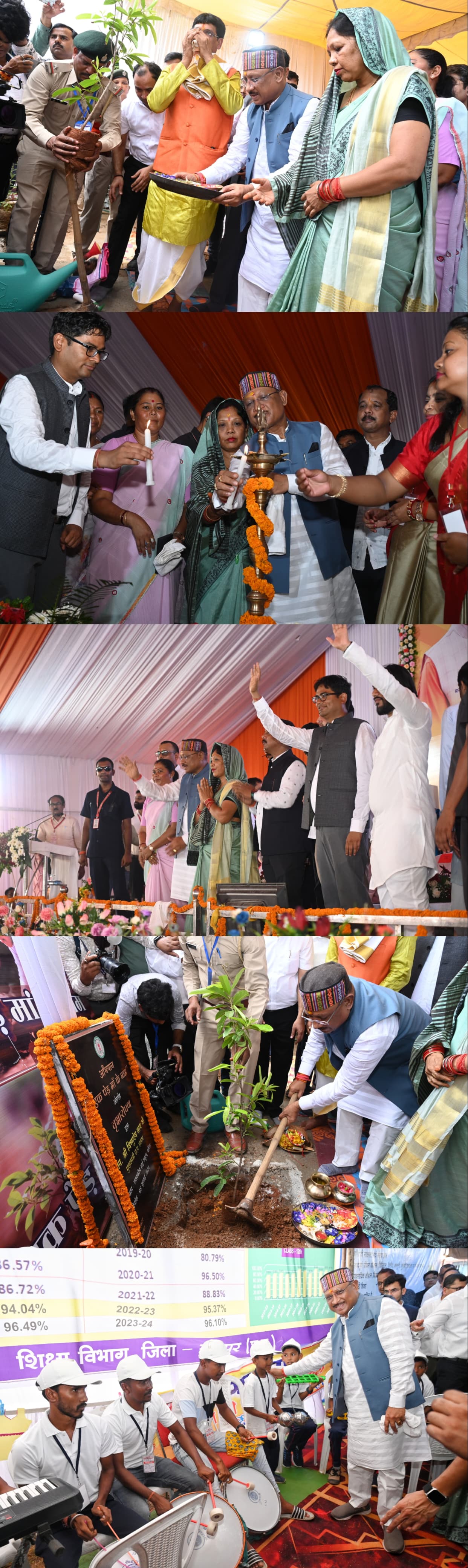 मुख्यमंत्री ने ग्राम बगिया और बंदरचुआ के स्कूल को आदर्श विद्यालय बनाने की घोषणा की