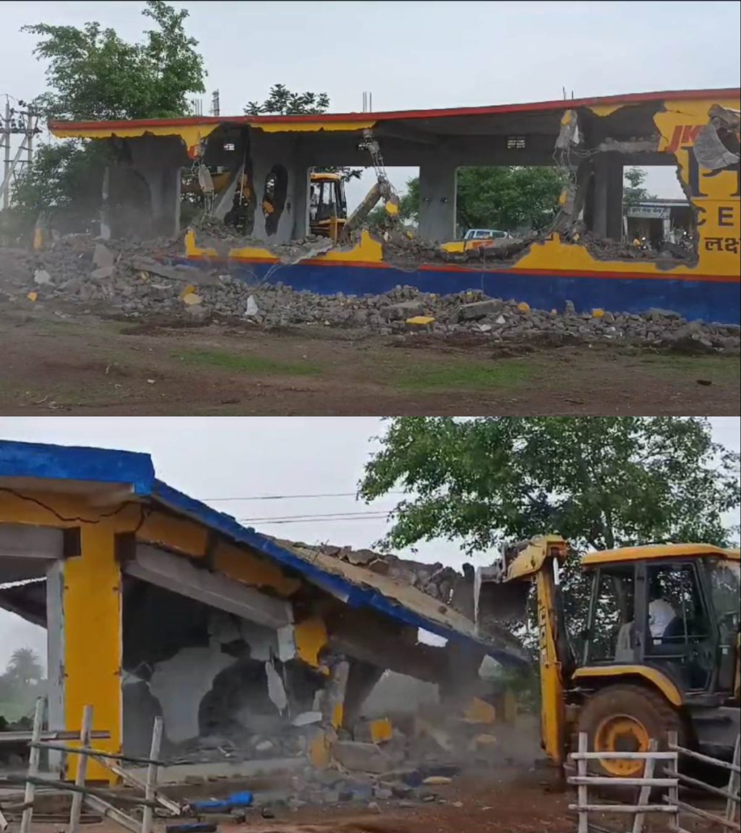 कांग्रेस पार्षद के अवैध कब्जे पर चला प्रशासन का बुलडोजर, 24 दुकानें जमींदोज, पूर्व मंत्री का धौंस दिखाकर किया था कब्जा