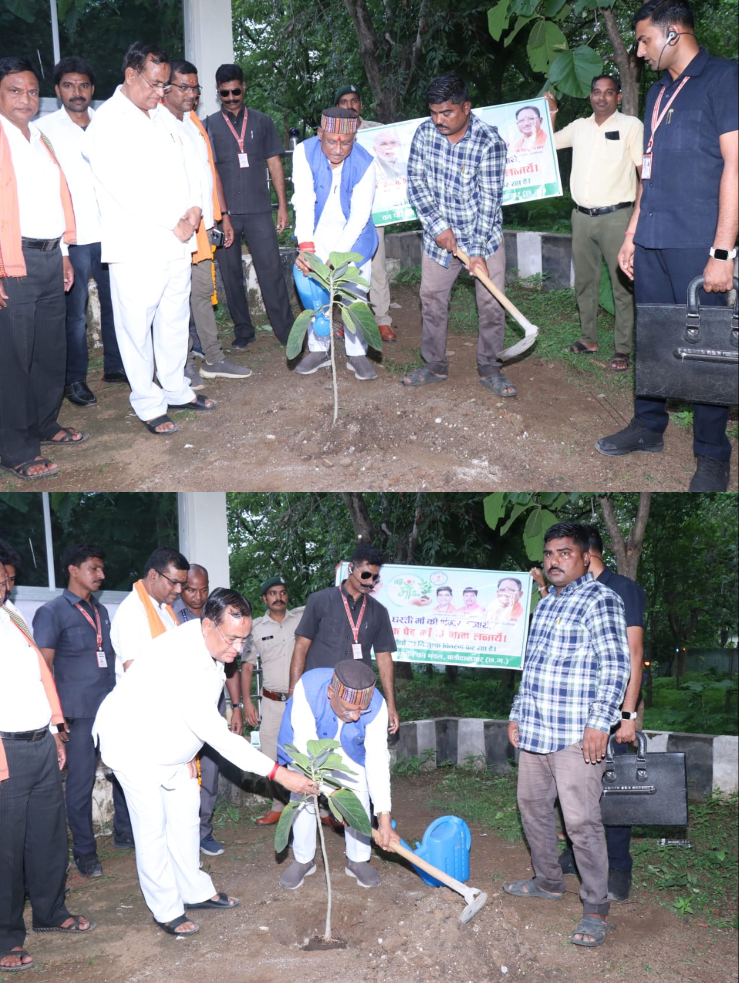 मुख्यमंत्री ने सर्किट हॉउस कसडोल में लगाया बरगद का पौधा
