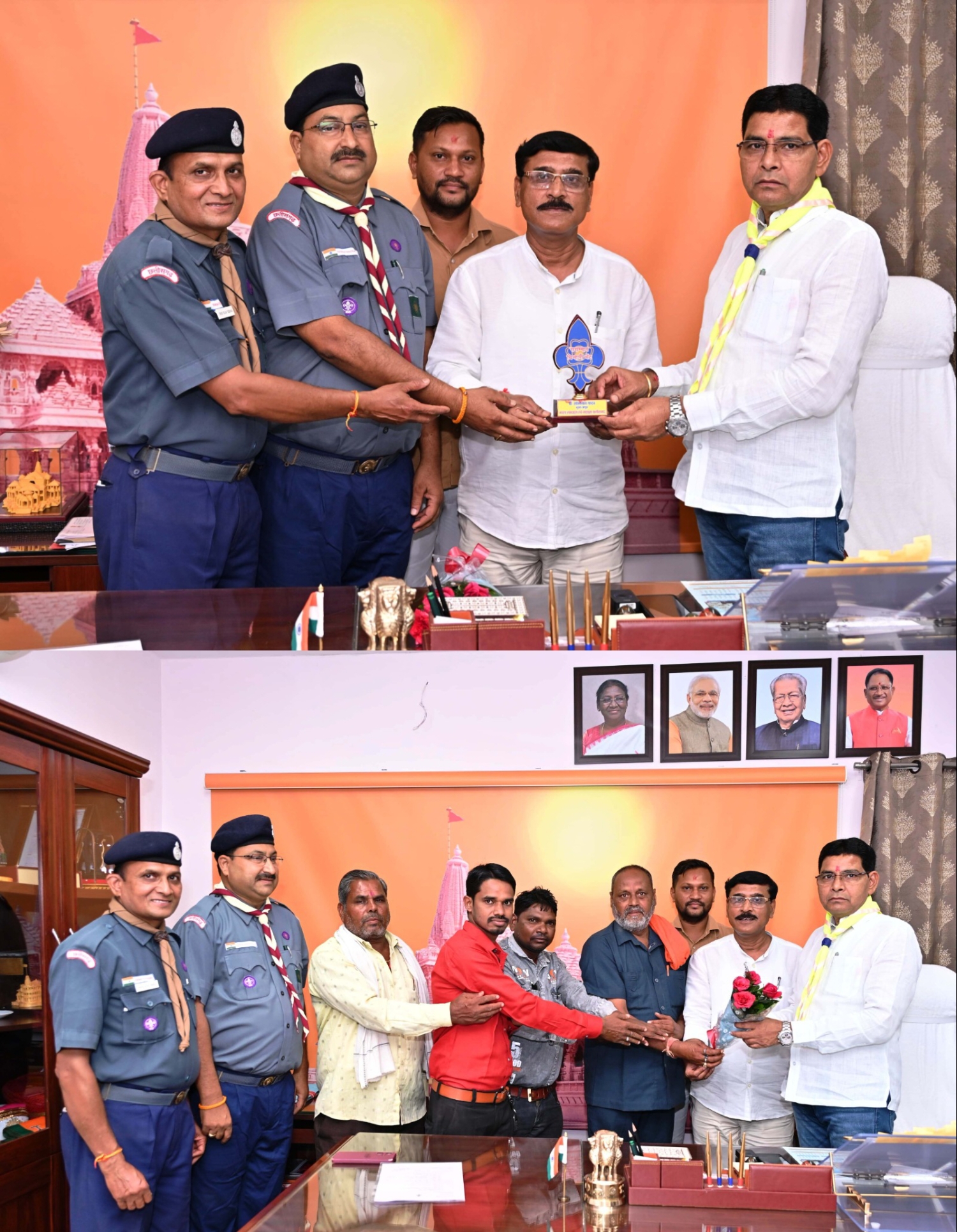 राजस्व मंत्री टंकराम वर्मा को भारत स्कॉउट एवं गाइड के मुख्य आयुक्त ने सौंपा ज्ञापन