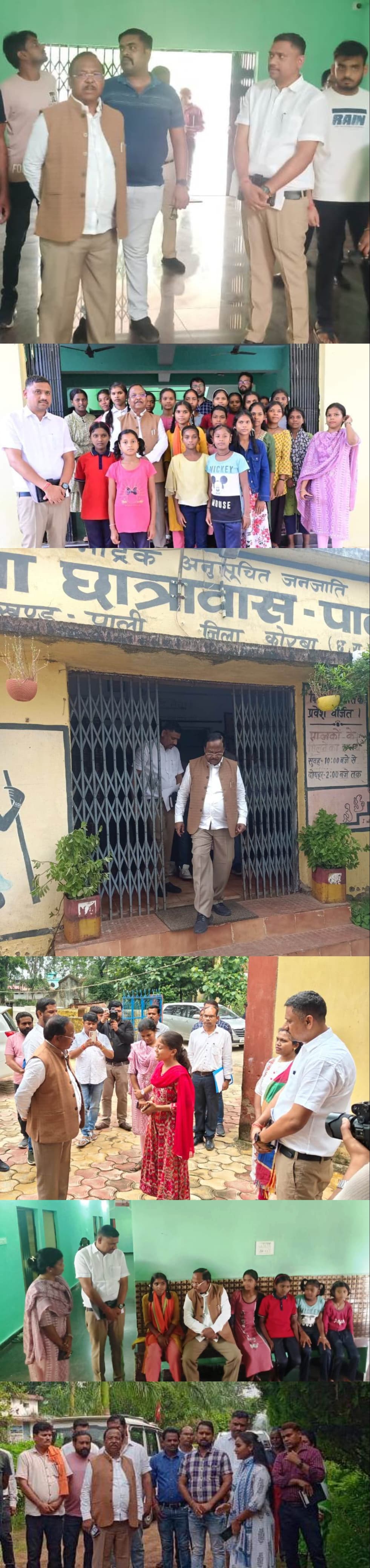 कैबिनेट मंत्री रामविचार नेताम ने पाली में कन्या छात्रावास एवं शासकीय उद्यान रोपणी पोड़ी का किया निरीक्षण