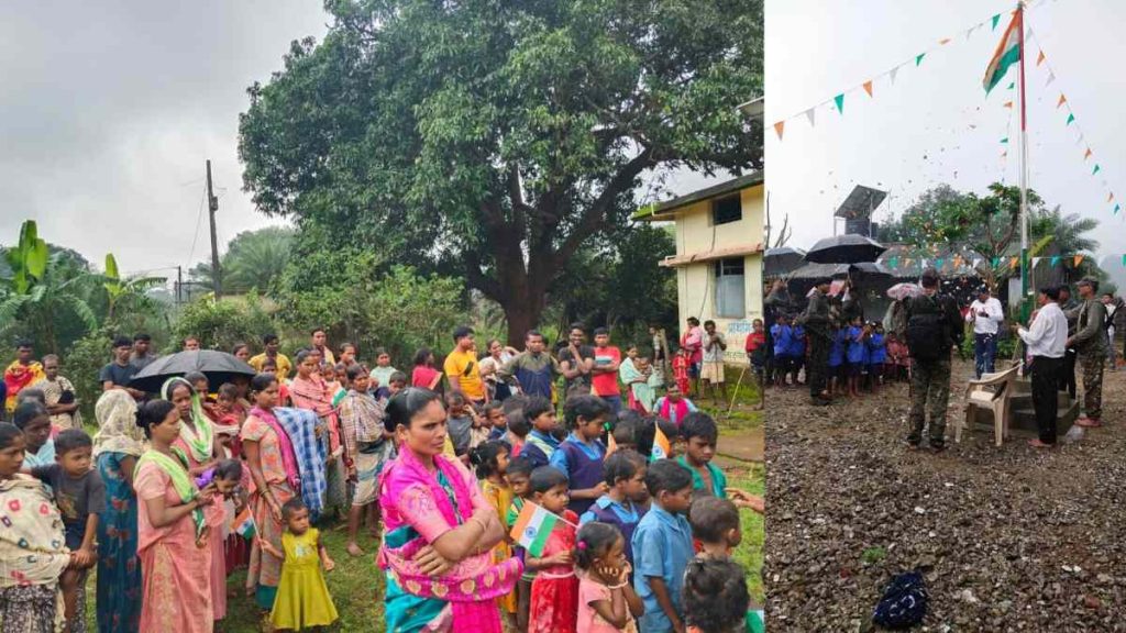 धूर नक्सल क्षेत्रों में जवानों ने ग्रामीणों के साथ धूमधाम से मनाया स्वतंत्रता दिवस, मंगनार, आलनार और तनेली में लहराया तिरंगा