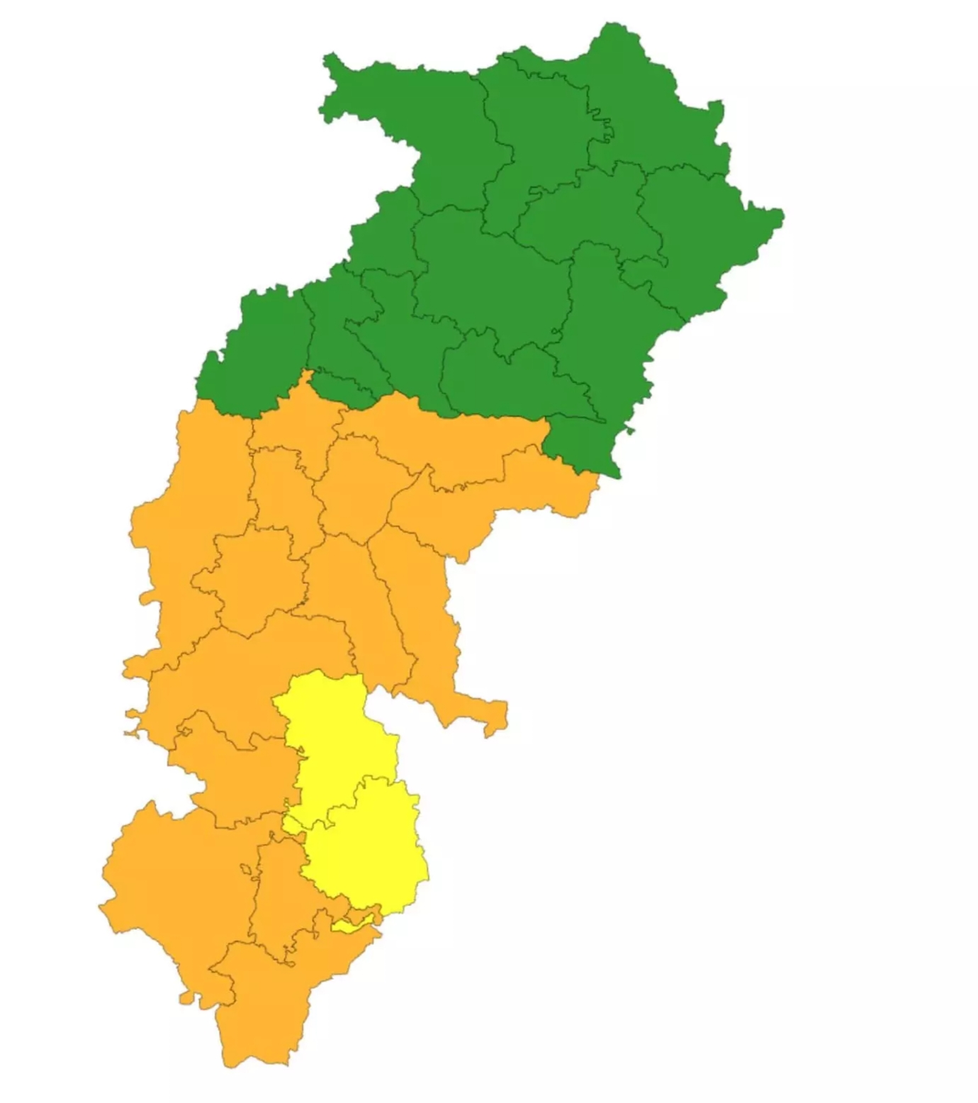 दुर्ग, रायपुर और बस्तर संभाग के लिए ऑरेंज अलर्ट जारी