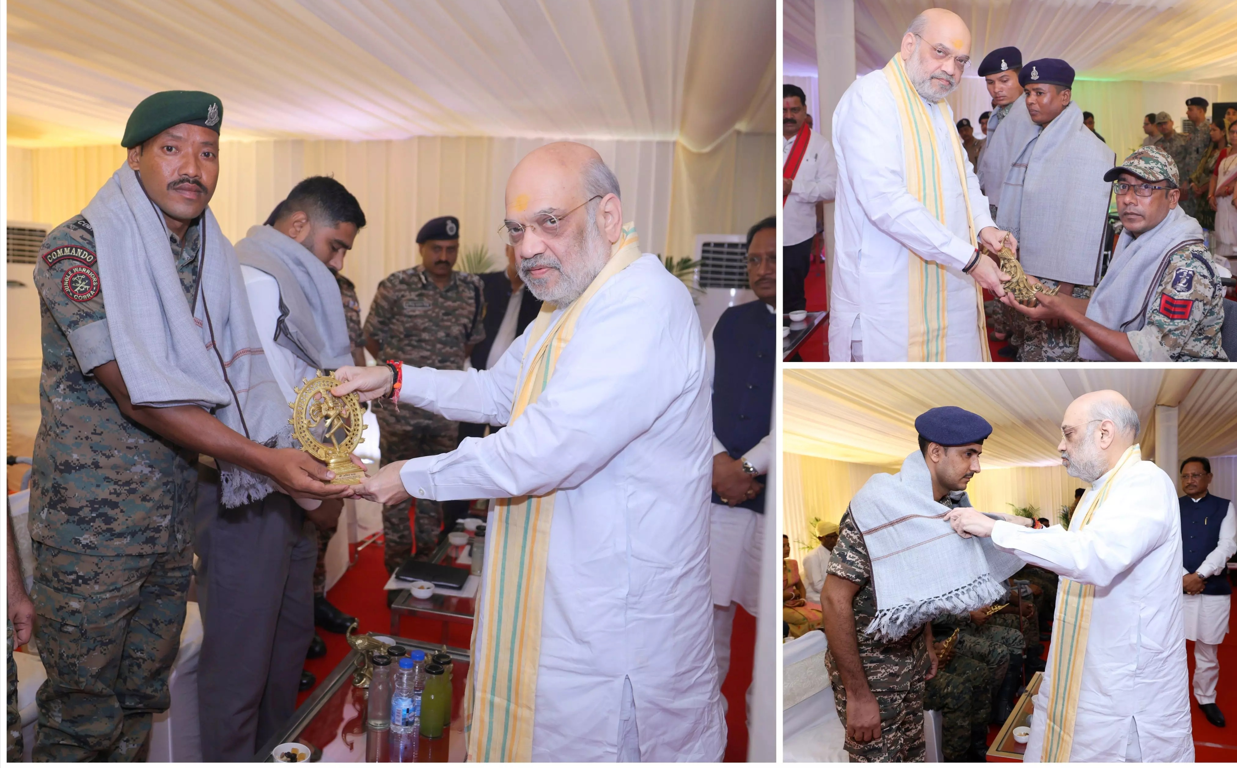 ऑपरेशन ब्लैक फॉरेस्ट में शामिल जाबांज जवानों को केंद्रीय गृहमंत्री अमित शाह ने किया सम्मानित 