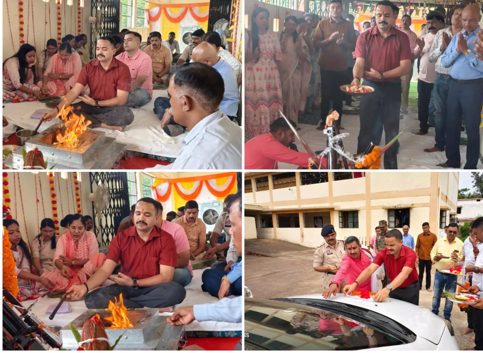 थानों और पुलिस चौकियों में शस्त्र पूजा कर निभाई गई विजयादशमी पर परम्परा  