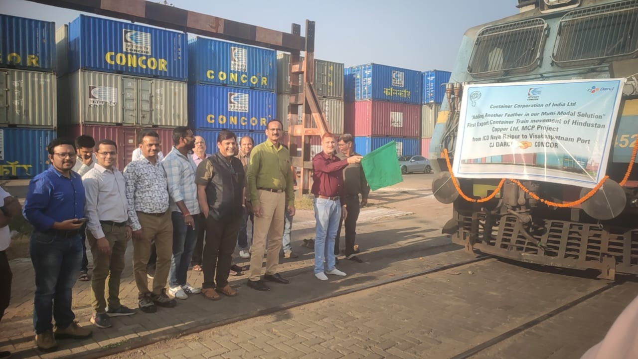 नवा रायपुर से चीन को तांबा सांद्रण निर्यात, कॉनकॉर ने शुरू की अंतरराष्ट्रीय सेवा