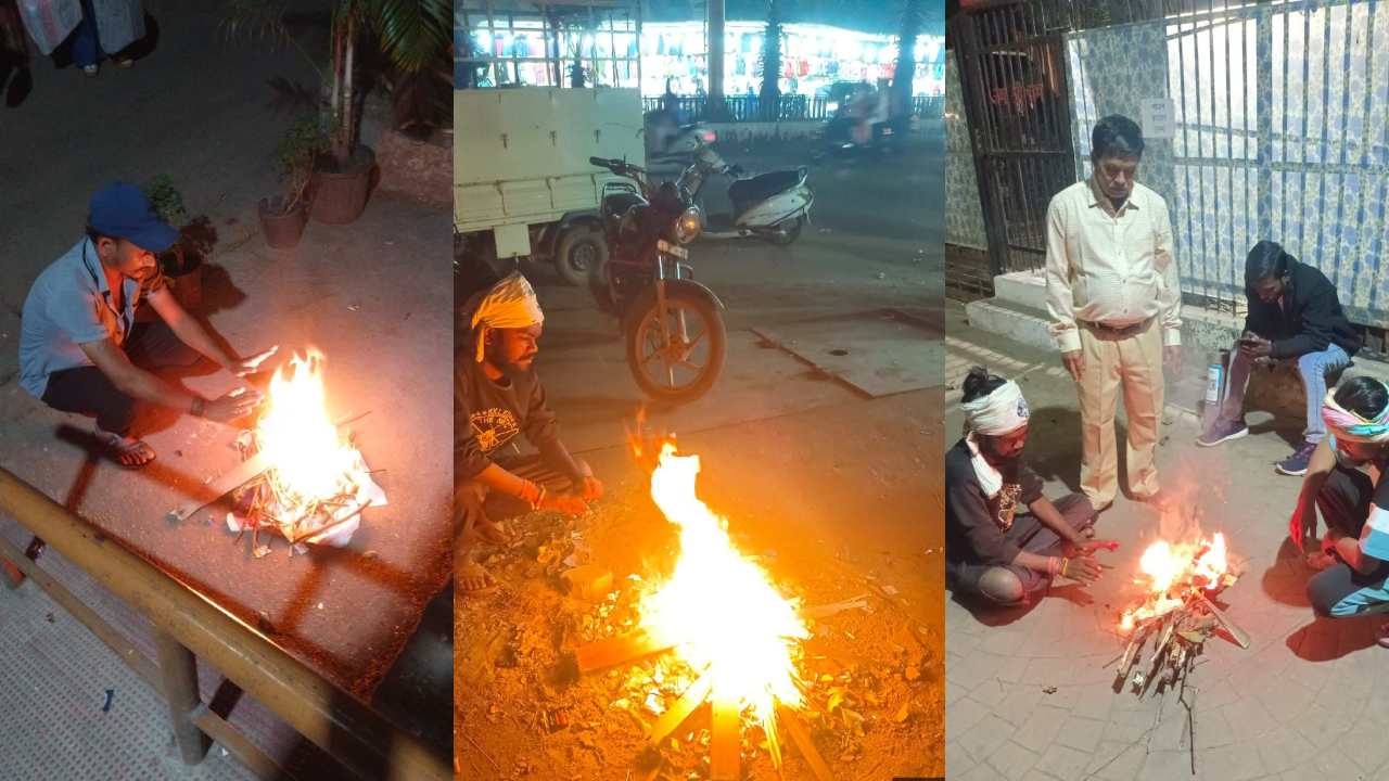 राजधानी के प्रमुख स्थानों पर नगर निगम ने की अलाव की व्यवस्था, लोगों को ठंड से मिलेगी राहत