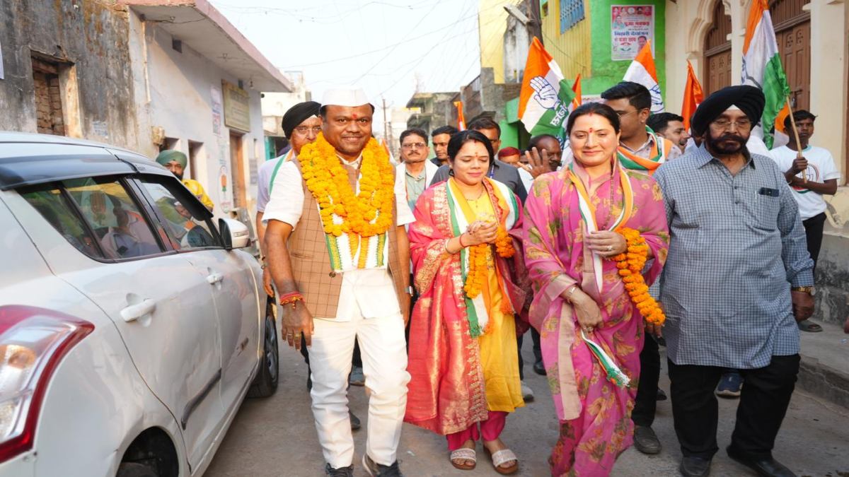 मनरेगा नाम परिवर्तन और फंड कटौती के विरोध में तखतपुर में कांग्रेस की विशाल पदयात्रा