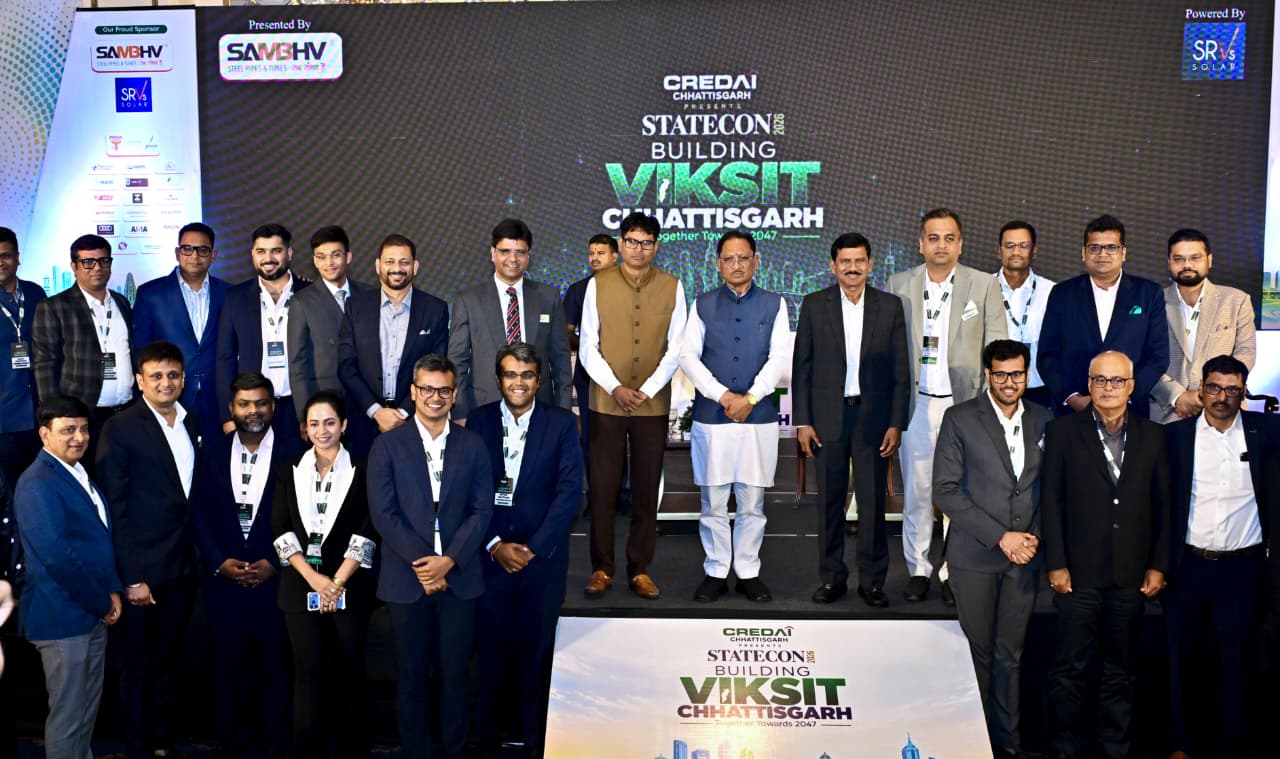 मुख्यमंत्री क्रेडाई छत्तीसगढ़ स्टेटकॉन-2026 &lsquo;बिल्डिंग विकसित छत्तीसगढ़&rsquo; कार्यक्रम में हुए शामिल