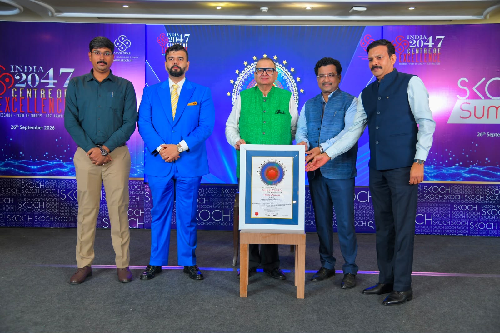 छत्तीसगढ़ के जनजातीय विभाग को प्रतिष्ठित SKOCH Award, दो अभिनव पहलों के लिए मिला सम्मान