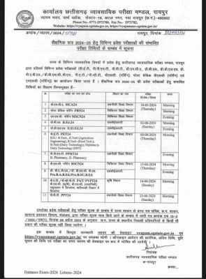 व्यापम ने जारी किया प्रवेश परीक्षाओं का नोटिफिकेशन, जानें डिटेल&hellip;