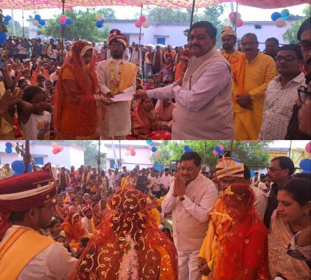 मुख्यमंत्री कन्या विवाह योजना के तहत 70 जोड़े विवाह बंधन में बंधे