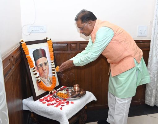 मुख्यमंत्री साय ने वीर सावरकर की पुण्यतिथि पर उन्हें किया नमन