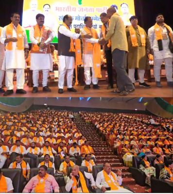 सैकड़ों लोगों के साथ कांग्रेस के कई नेता BJP में शामिल, मुख्यमंत्री विष्णुदेव साय ने गमछा पहनाकर कराया प्रवेश