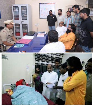 मौदहापारा में हुए विवाद के बाद थाना पहुंचे विधायक पुरंदर मिश्रा, आरोपियों की गिरफ्तारी के दिए निर्देश, घायल से भी की मुलाकात