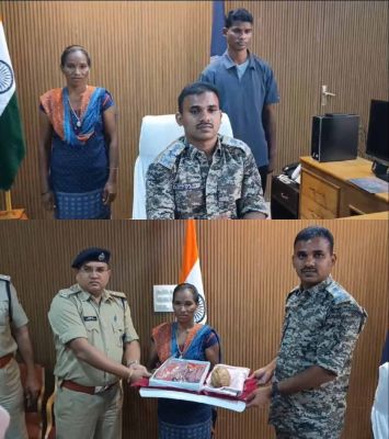 महिला समेत 8-8 लाख के दो हार्डकोर नक्सलियों ने किया आत्मसमर्पण