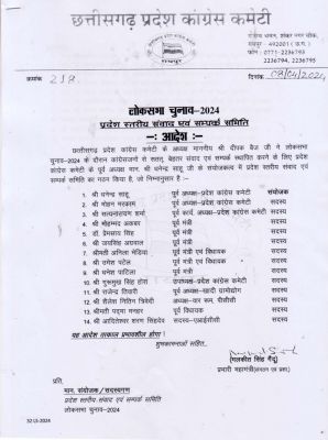 कांग्रेस ने संवाद और संपर्क कमेटी का किया गठन