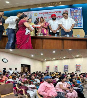 बिटिया जन्मोत्सव का आयोजन : नव सृजन मंच ने 101 बच्चियों का पूजन कर माता-पिता का किया सम्मान