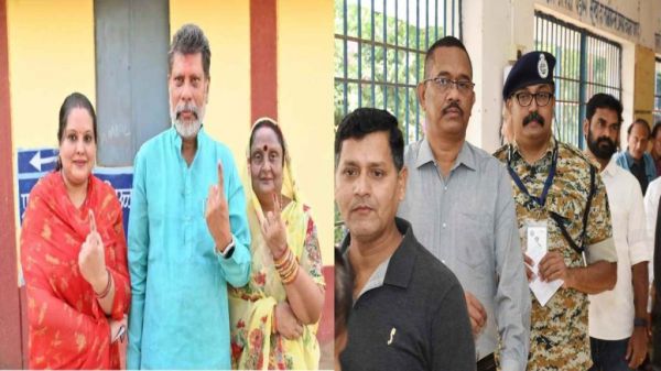 भाजपा प्रदेश अध्यक्ष किरण सिंहदेव समेत बस्तर आईजी और आयुक्त ने डाला वोट, लोगों से की ज्यादा से ज्यादा मतदान करने की अपील